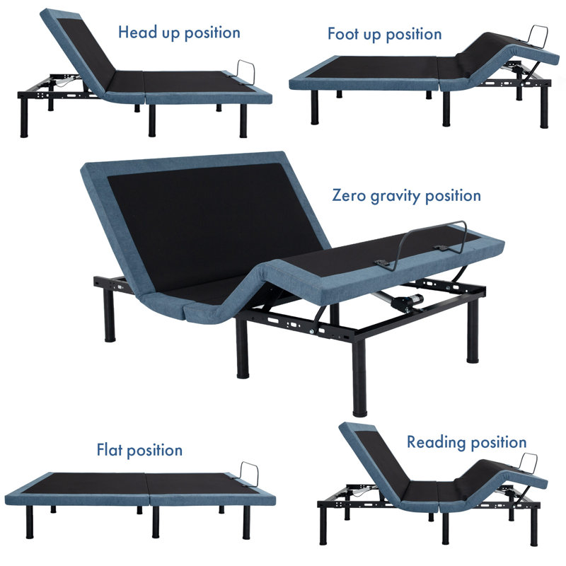 Alwyn Home Adler Zero Gravity Adjustable Bed with Wireless Remote